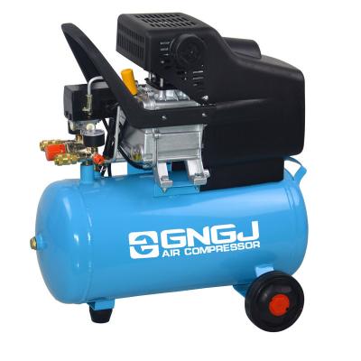 China Small Piston Style Supplier Direct Sales Lubricated Portable Direct Driven Air Compressor With 24L Air Tank for sale