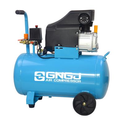 China OEM 2HP 50L Portable High Speed ​​Industrial Airbrush Micro Compressor Machine Lubricated Direct Driven Air-Compressors With Wheel for sale