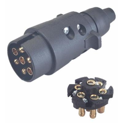 China Trailer Parts 7 Way 12V/24V High Quality Plastic Trailer Socket Plug Connector for sale