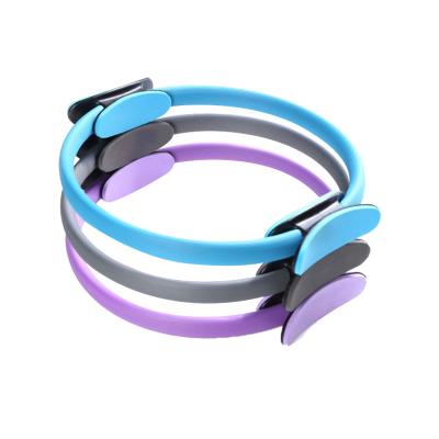 China Fiberglass Double Handle Yoga Pilates Ring Magic Circle Pilates Ring For Balance Flexibility for sale