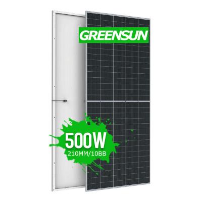 China Home Use Solar Panel Price Cost 500W 510W 520W Monocrystalline Solar Panels For Electricity In Germany GSM500-150HC for sale