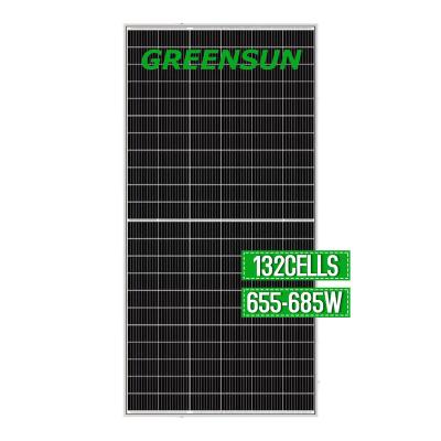 China 610W 620W 625W 12BB Mono Solar Panel 600Watt High Efficient Solar Cell Panel Half Cut Solar Panels GSM 60M-600 for sale