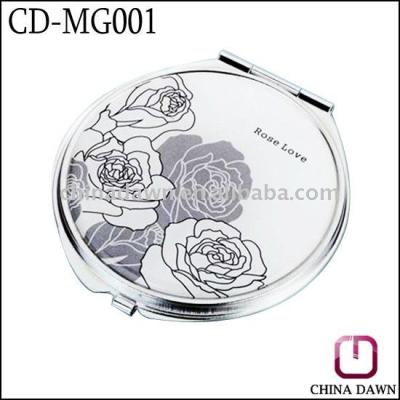 China Promotional Round Metal Gift Pocket Mirror With Customized Logo Printing CD-MG001 for sale