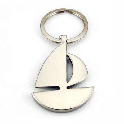 China Zinc Alloy Metal Sailboat Shaped Keychains With Customized Logo Printing CD-KR048 for sale