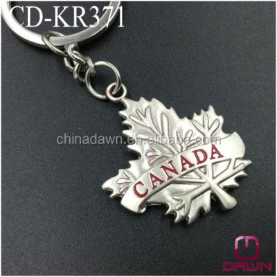 China Metal Maple Leaf Shaped Key Chain Canada Souvenir Key Chain CD-KR371 for sale