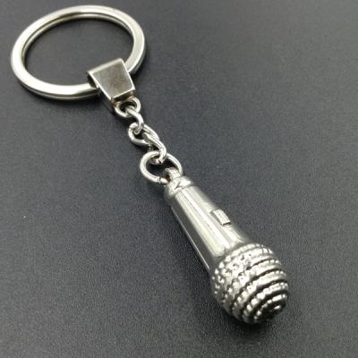 China Souvenir Gift Metal Fanny Mini Music Concert Microphone Key Chain D. Kr. 407 for sale