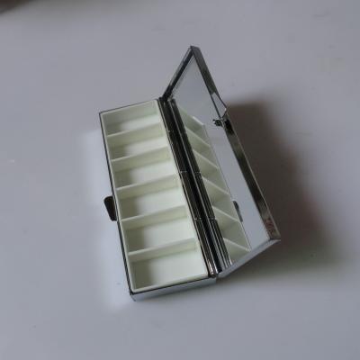 China Recyclable Metal Small Divider 6 Pill Box 3 Pill Box For Promotion CD-YH090 for sale