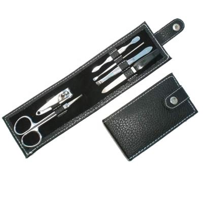 China Business Gift 6pcs Leather Promotional Manicure Set With Logo Customized CD-JT102 for sale