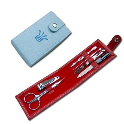 China Business Gift 6pcs Leather Promotional Manicure Set With Logo Customized CD-JT101 for sale