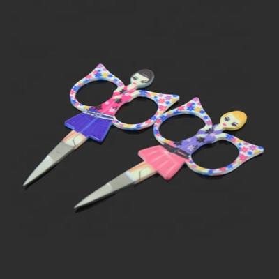 China Right Handed Scissors Shape Gift Beauty Girl Eyebrow Cosmetic Scissors CD-JPJ001 for sale