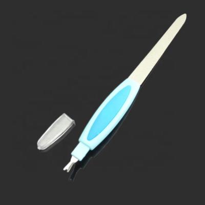 China Plastic Plastic Nail Clippers Cuticle Pusher with Nail File CD-JPT007 for sale