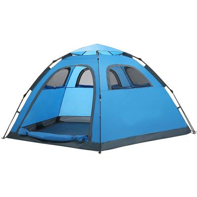 China Diagonal tie type 2 or 3 person waterproof outdoor camping hiking military beach folding automatic pop up camping tent for sale