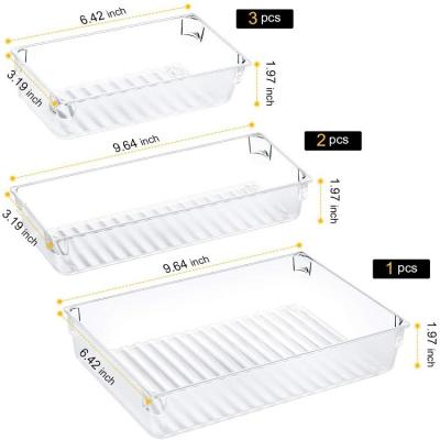 China Simplicity Style Organizer Clear Plastic Desktop Cosmetic Drawer Boxes Storage For Bedroom Bathroom Kitchen for sale