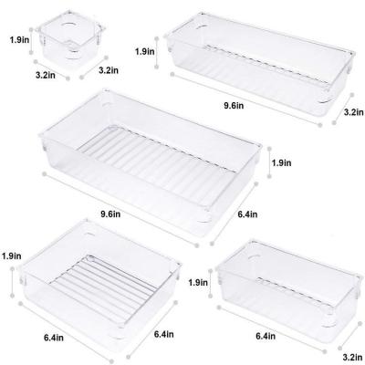 China Hot Selling Fashion A4 Size Stackable Adjustable Plastic File Drawer Stocked Office Storage for sale