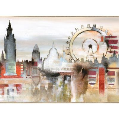 China HAKOYEE Modern Urban Landscape Oil Painting Reproduction Modern Abstract Wall Art On Canvas for sale