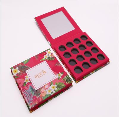 China Recyclable Custom High Quality Eyeshadow Packaging Box Color Makeup Paper Palette for sale