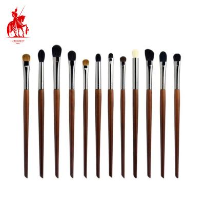 China Angular blush 12pcs Low Goat/Pony/Weasel Eye Makeup Brush Set Brand Private Label Makeup Brush Low Moq for sale