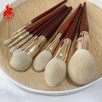 China Angular Blush High End Natural Goat Hair Makeup Brush Set Makeup Brushes for sale