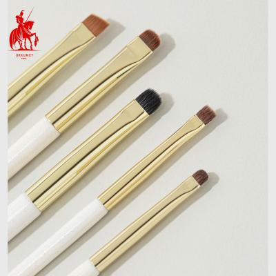 China Angular Blush Promotional Wholesale Custom Made Multi Square Flat Angled Eyebrow Drawing Tint Brush OEM Logo Swatches Without Function URKUNET for sale