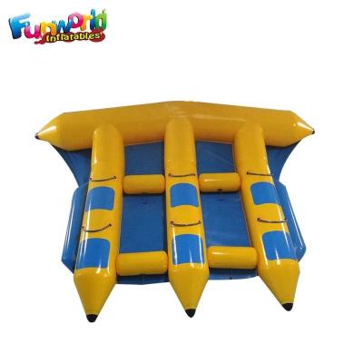 China Can be customized inflatable water sport games float inflatable tube boat inflatable banana flyfish boat for sale