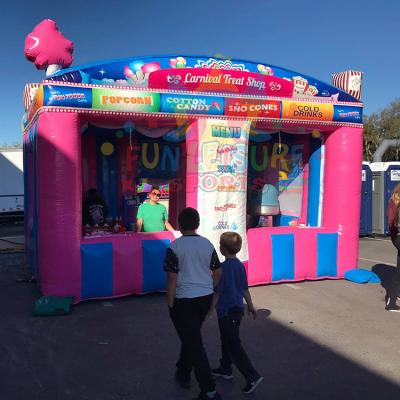 China PVC party wholesale supplier leasable outdoor portable inflatable carnival fun games booth stall station for sale