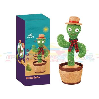 China Lovely gift hot sale kids play toy sunny electric emoin talking song dancing talking cactus for sale