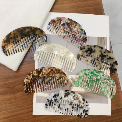 China New Hot Fashionable Women Girls Kids Hair Comb Good Quality Tied Control Beauty Acetate Hair Simple Comb for sale