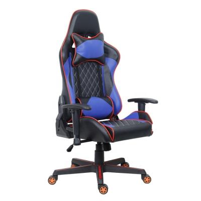 China Best Adjustable Gaming Chair Cheap (Size) Runner Sports Gaming Chair With Lumbar Support Furniture Black Gamer Chair Blue for sale