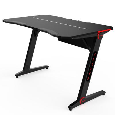 China Adjustable (Height) Game Table Computer Desk Z Shaped PC Black OEM Style Red Steel Accessory School Furniture Dimensions Board Color Weight for sale