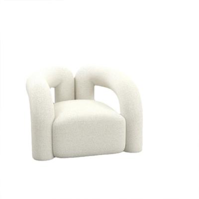 China Adjustable Modern Home White Accent Chair Beautiful French Woolen Fabric Leisure Chair (Other) for sale