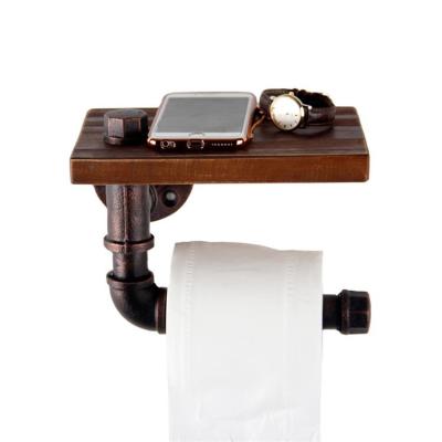 China Guaranteed Quality Unique Bathroom Toilet Tissue Paper Roll Wall Mount Holder Shelf for sale