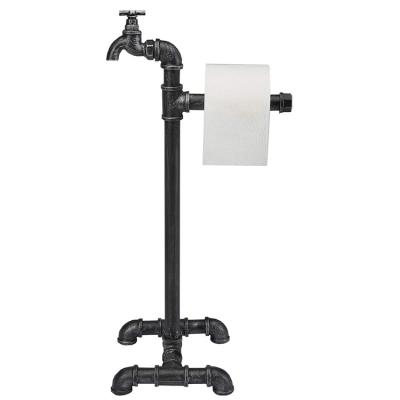 中国 Factory Directly Wholesale Iron Standing Tissue Toilet Paper Holder Stand 販売のため