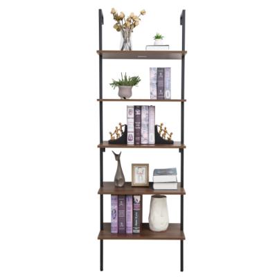 Китай Metal Wooden Bathroom Living Room Home Brackets Storage Heavy Duty Display Book Wall Corner 5 Layer Bookcase Rack Shelf продается