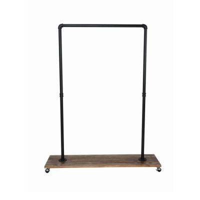 中国 Made In China Superior Quality Iron And Wood Moveable Vertical Clothes Hanger Rack 販売のため