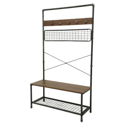 Chine Industrial tube monorail garment hanging garment Stand Clothes Storage Rack Display Garment Rack à vendre