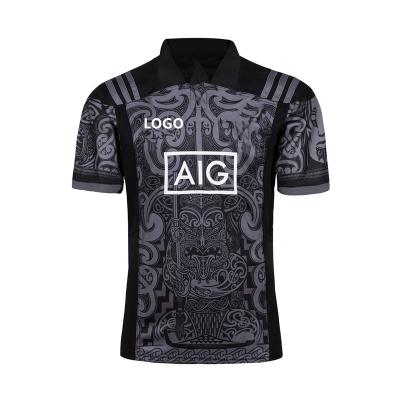 China Shirts & Maori Training T-shirt Men's Casual Training Tops Rugby Uniforms Clothes Short Sleeve Tops for sale