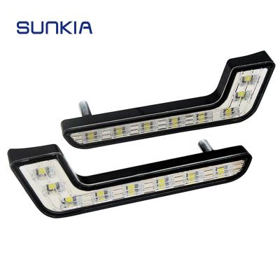 China L Type Automobile DRL Lamp SUNKIA LED Daytime Running Light With External On/Off Function Car Lights High Power Fog Driving Daytime Running Lamp for sale