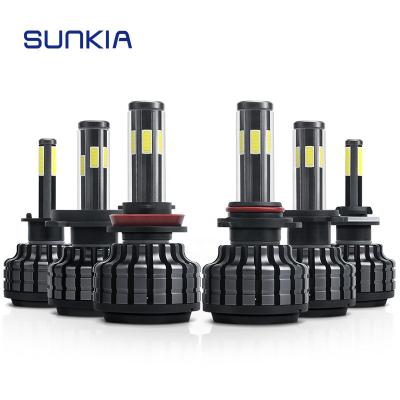 China 2Pcs/Set 6 Side Degree H4 H7 H1 H3 H11 9005 HB3 9006 HB4 COB 360 Current Auto Fog Light Head Lamp LED Car Headlight Bulb Universal for sale