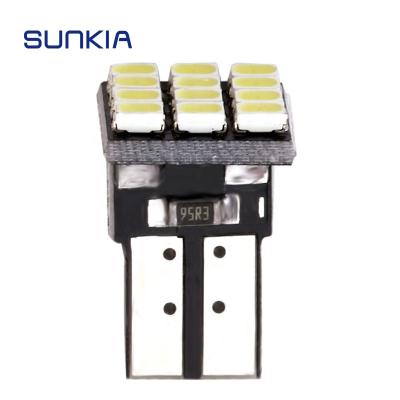 China Automobile Lamp SUNKIA T10 1206 12SMD LED Light 168 194 Styling W5W Clearance Signal Lights DC 12V White Color Automobile for sale