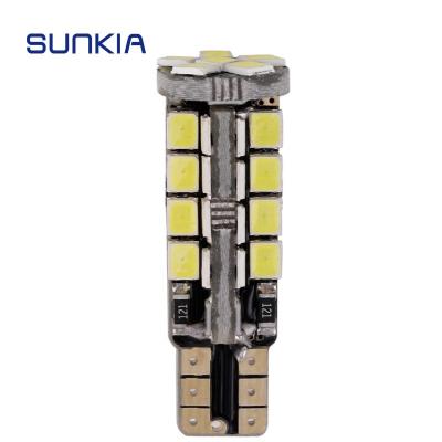 China Automotive Lamp Light SUNKIA T10 2835 38SMD LED Light DC 12V Clearance Bulb Lamps White/Green/Red/Blue/Yellow 194 168 w4w base for sale