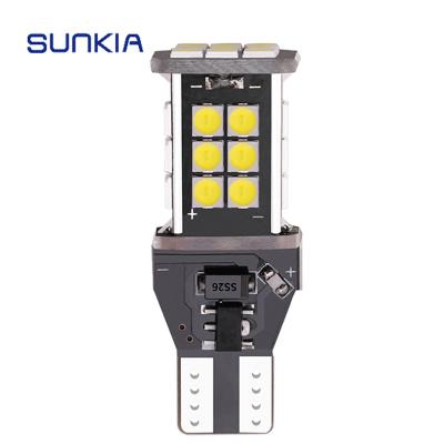 China SUNKIA Super Bright Reverse Light With 3030 24LED 912 921 T15 W16W Car LED Back Light Auto Styling LED Bulb Halogen for sale