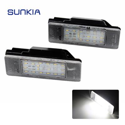 China SUNKIA Inside Canbus LED License Plate Lamp For Citroen Berlinggo Estate Van /C2 3D HATCHBACK/Peugeot 106 3D/5D HAT With E-Mark LPL-032002 for sale