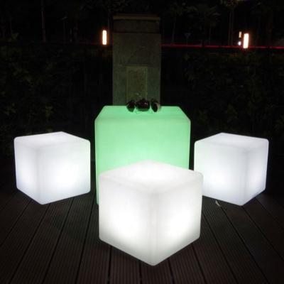 China SX-4040-STL 40*40*40cm modern color changing LED die cube stool / LED light cube stool for sale