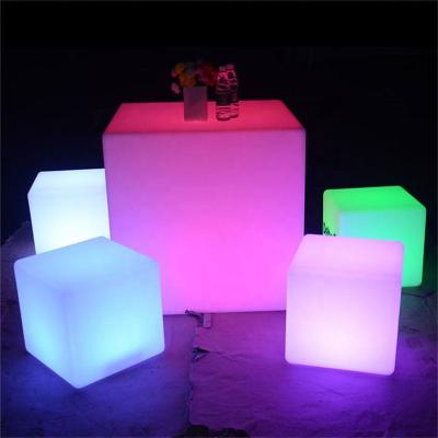 China Modern Most PopRohsar Led Cube 40x40x40 LED Outdoor Waterproof Chair Lighting Illuminated Seating for sale