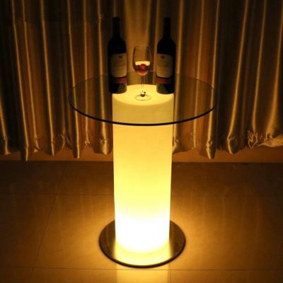 China Remoto Modern Outdoor Garden Stool Outdoor Garden Plastic Led Light Up High Furniture Cocktail Bar Tables And Chairs Set for sale