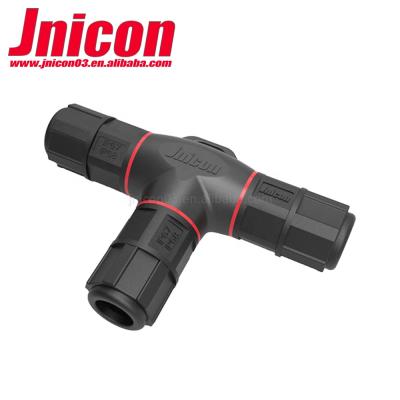 China Cable To Wire Ip68 2pin 3pin Connector Electrical Terminal Adapter T Waterproof Connector for sale