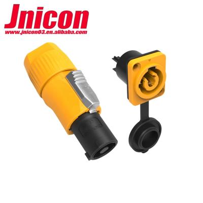 China Cable To Wire Durable 3PIN Connector Male Female Twist 20A Powercon Locking Type Connector for sale