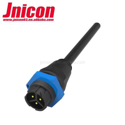 China Panel To Wire M16 IP67 IP68 Waterproof 3pin Socket Connector For Led Solutions for sale