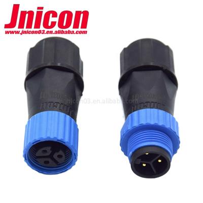 China Cable to wire M15 3pin 10A waterproof cable connector IP68 220V 10amp 2pin for Led road lighting connector for sale