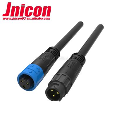 China Cable To Cable M12 2Pin 18awg 22awg 24awg Connector Lighting Track Professional Ip67 Adapter Led Security Screw Connector 3pin 4pin 5pin Push In for sale